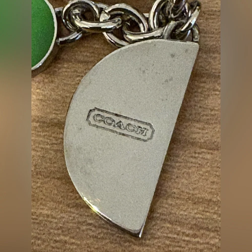Coach Fruit Charm Keychain with Green Coach Pen